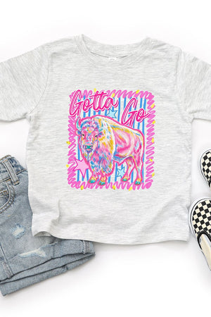 Toddler Gotta Go Buffalo Pink Fine Jersey Tee - Wholesale Accessory Market