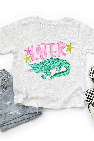 Toddler Pink Later Gator Fine Jersey Tee - Wholesale Accessory Market