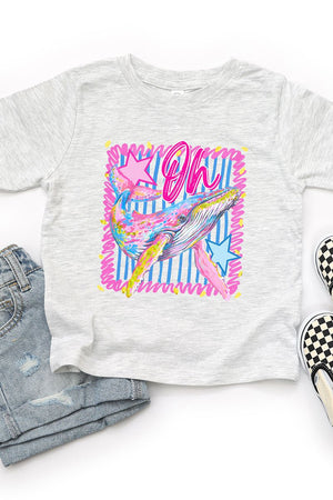 Toddler Striped Oh Whale Fine Jersey Tee - Wholesale Accessory Market