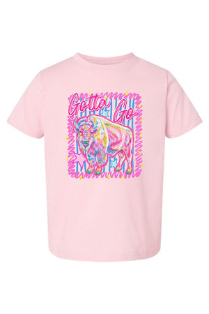 Toddler Gotta Go Buffalo Pink Fine Jersey Tee - Wholesale Accessory Market