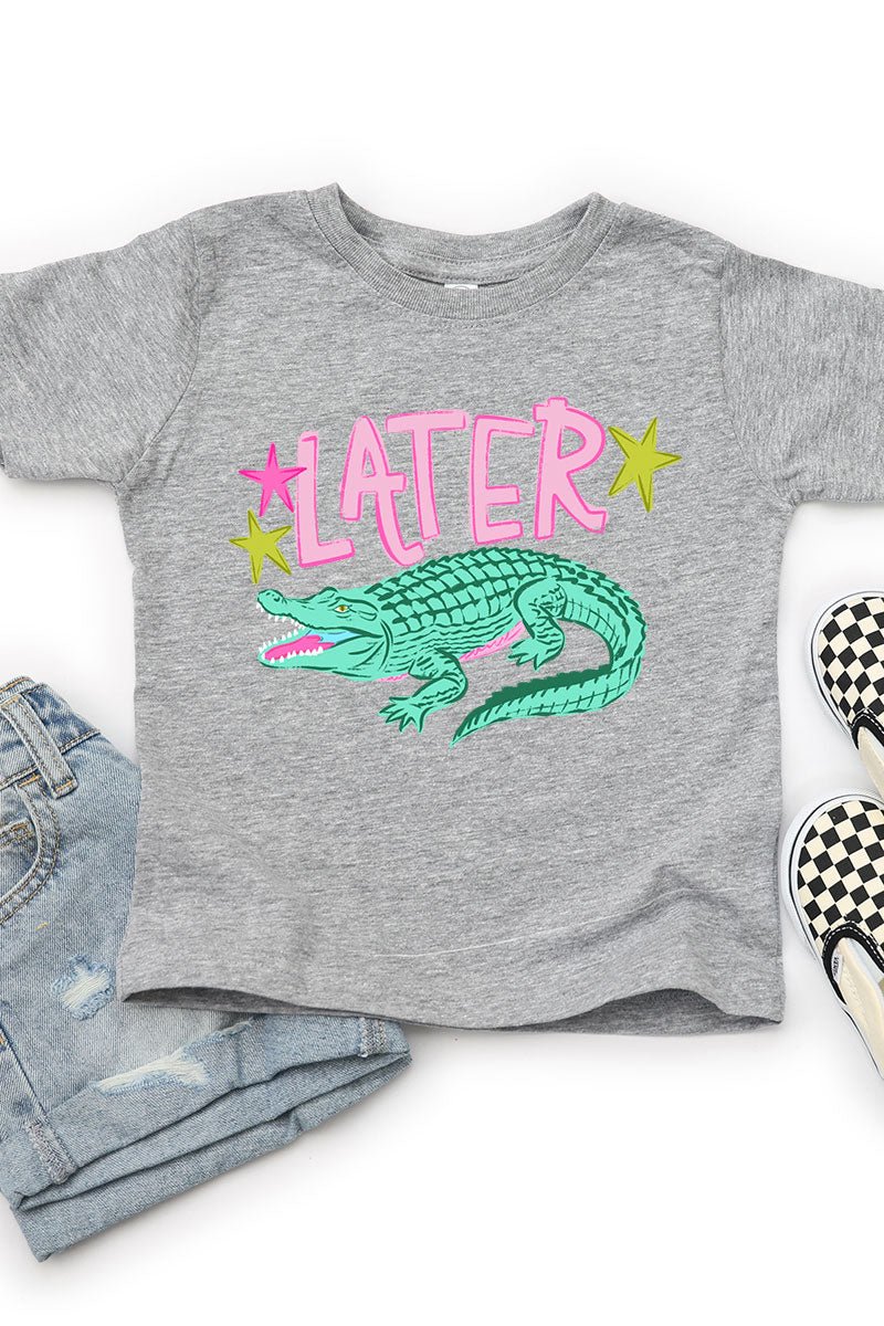 Toddler Pink Later Gator Fine Jersey Tee - Wholesale Accessory Market