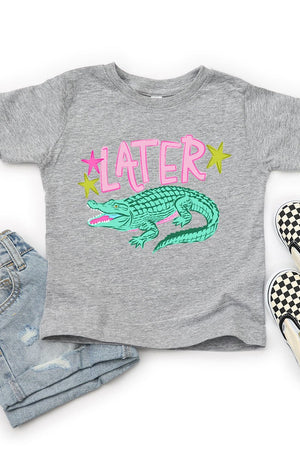 Toddler Pink Later Gator Fine Jersey Tee - Wholesale Accessory Market