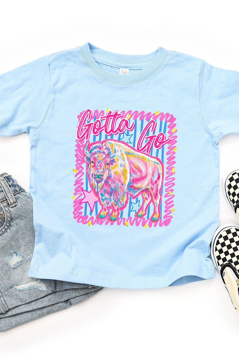 Toddler Gotta Go Buffalo Pink Fine Jersey Tee - Wholesale Accessory Market