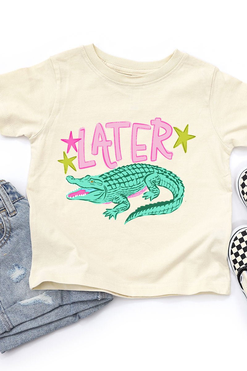 Toddler Pink Later Gator Fine Jersey Tee - Wholesale Accessory Market