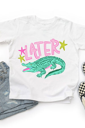 Toddler Pink Later Gator Fine Jersey Tee - Wholesale Accessory Market