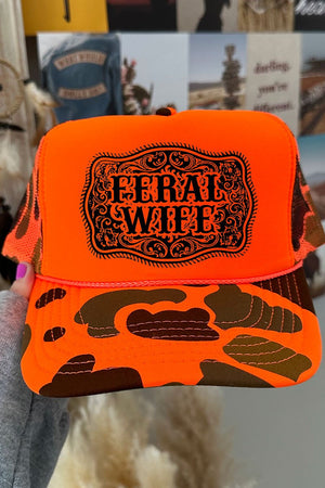 Belt Buckle Feral Wife Otto Foam Front Trucker Hat - Wholesale Accessory Market