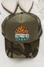 Concho Flames Mother Otto Camo with Moss Green Foam Front Trucker Hat - Wholesale Accessory Market