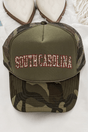 Garnet South Carolina Camo Otto Camo with Moss Green Foam Front Trucker Hat - Wholesale Accessory Market
