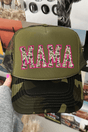 Pink Mama Camo Otto Camo with Moss Green Foam Front Trucker Hat - Wholesale Accessory Market