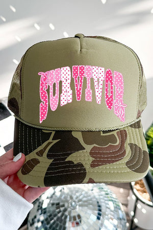 Pink Polka Pop Survivor Otto Foam Front Trucker Hat - Wholesale Accessory Market