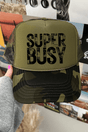 Super Busy Otto Camo with Moss Green Foam Front Trucker Hat - Wholesale Accessory Market