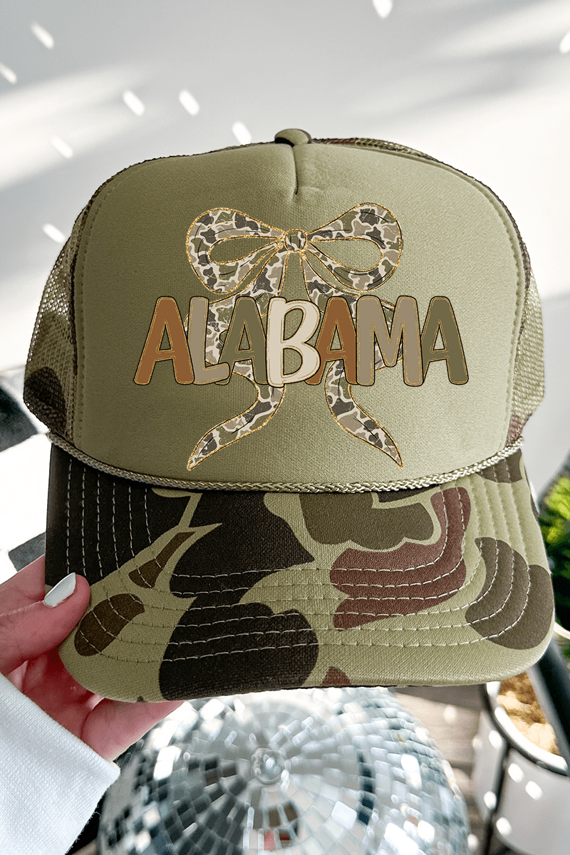 Sweet Home Camo Alabama Otto Camo with Moss Green Foam Front Trucker Hat - Wholesale Accessory Market