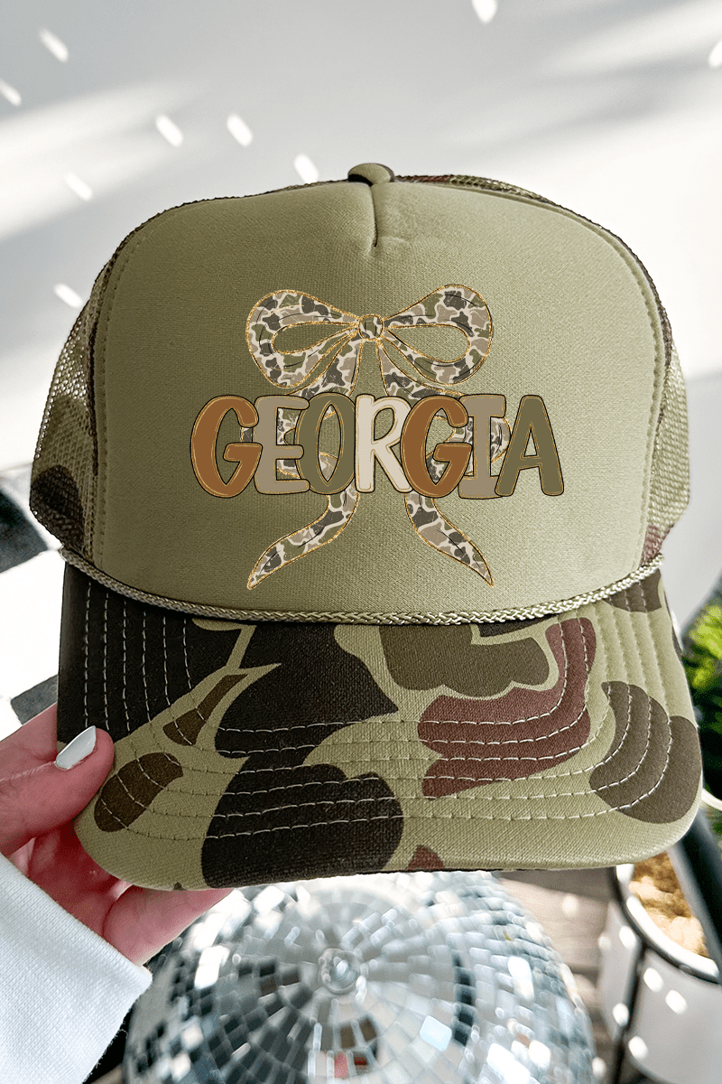 Sweet Home Camo Georgia Otto Camo with Moss Green Foam Front Trucker Hat - Wholesale Accessory Market