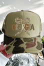 Sweet Home Camo Georgia Otto Camo with Moss Green Foam Front Trucker Hat - Wholesale Accessory Market