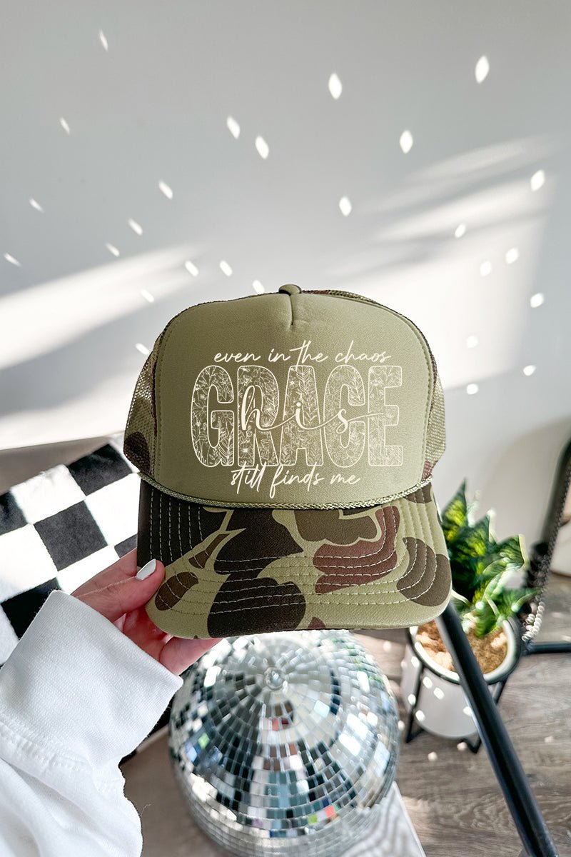 White Grace In Bloom Otto Foam Front Trucker Hat - Wholesale Accessory Market