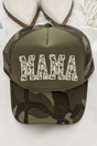 White Mama Camo Otto Camo with Moss Green Foam Front Trucker Hat - Wholesale Accessory Market