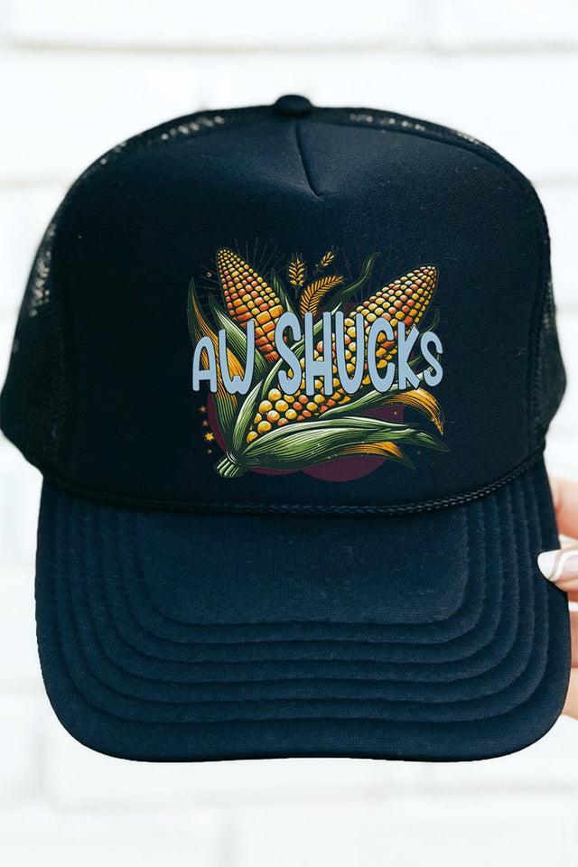 Aw Shucks Otto Black Foam Front Trucker Hat - Wholesale Accessory Market