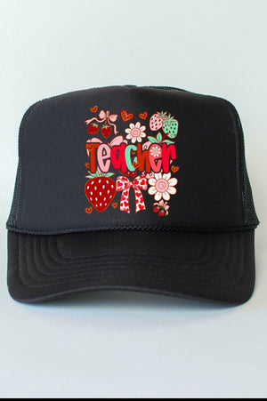 Berry Sweet Teacher Otto Foam Front Trucker Hat - Wholesale Accessory Market