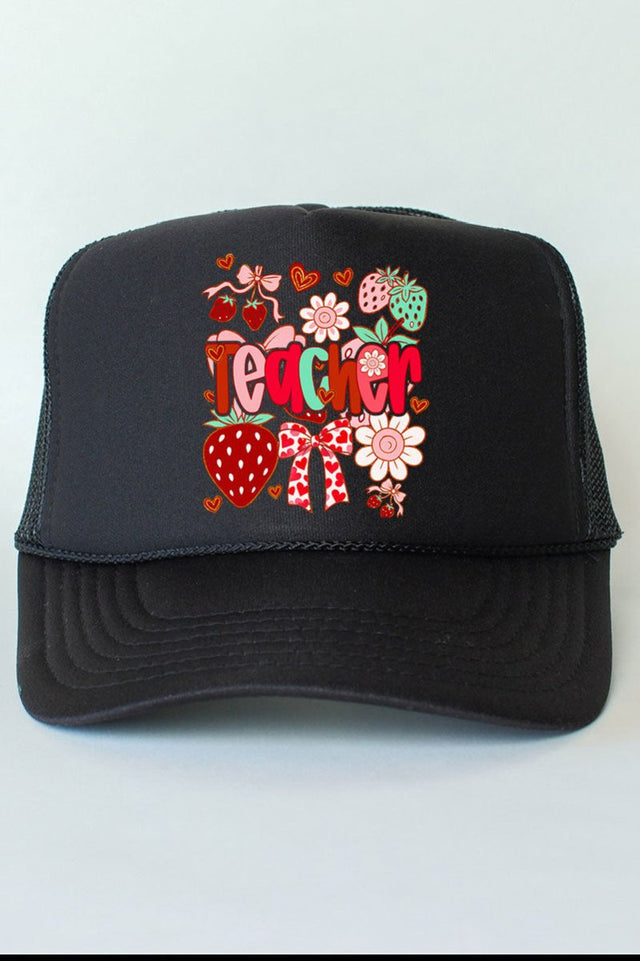 Berry Sweet Teacher Otto Foam Front Trucker Hat - Wholesale Accessory Market