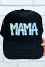 Blue Blossom Mama Otto Black Foam Front Trucker Hat - Wholesale Accessory Market