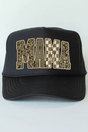 Camo Checkered Mama Otto Black Foam Front Trucker Hat - Wholesale Accessory Market