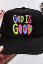 Doodle God Is Good Otto Black Foam Front Trucker Hat - Wholesale Accessory Market