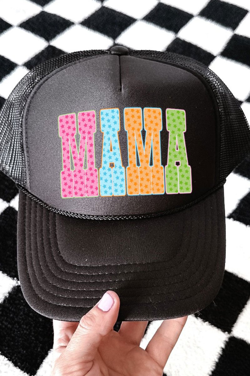 Galaxy Mama Otto Black Foam Front Trucker Hat - Wholesale Accessory Market