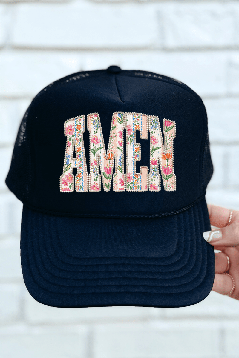 Pearls & Petals Amen Otto Foam Front Trucker Hat - Wholesale Accessory Market