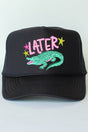 Pink Later Gator Otto Black Foam Front Trucker Hat - Wholesale Accessory Market