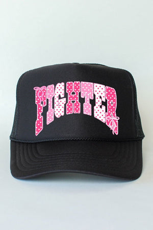 Pink Polka Pop Fighter Otto Foam Front Trucker Hat - Wholesale Accessory Market