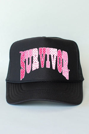 Pink Polka Pop Survivor Otto Foam Front Trucker Hat - Wholesale Accessory Market