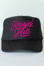 Pink Raisin' Hell Otto Black Foam Front Trucker Hat - Wholesale Accessory Market