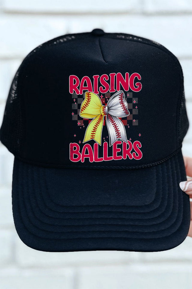 Raising Ballers Otto Black Foam Front Trucker Hat - Wholesale Accessory Market