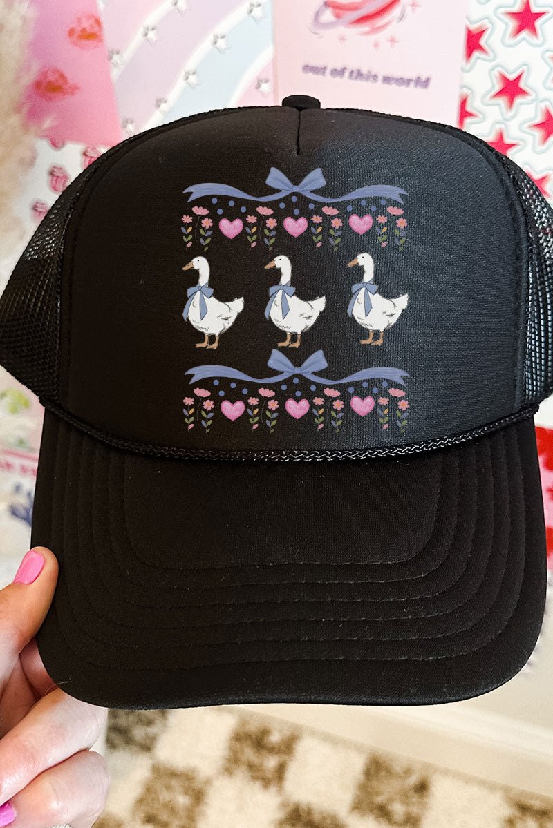 Vintage Geese Girls Otto Black Foam Front Trucker Hat - Wholesale Accessory Market