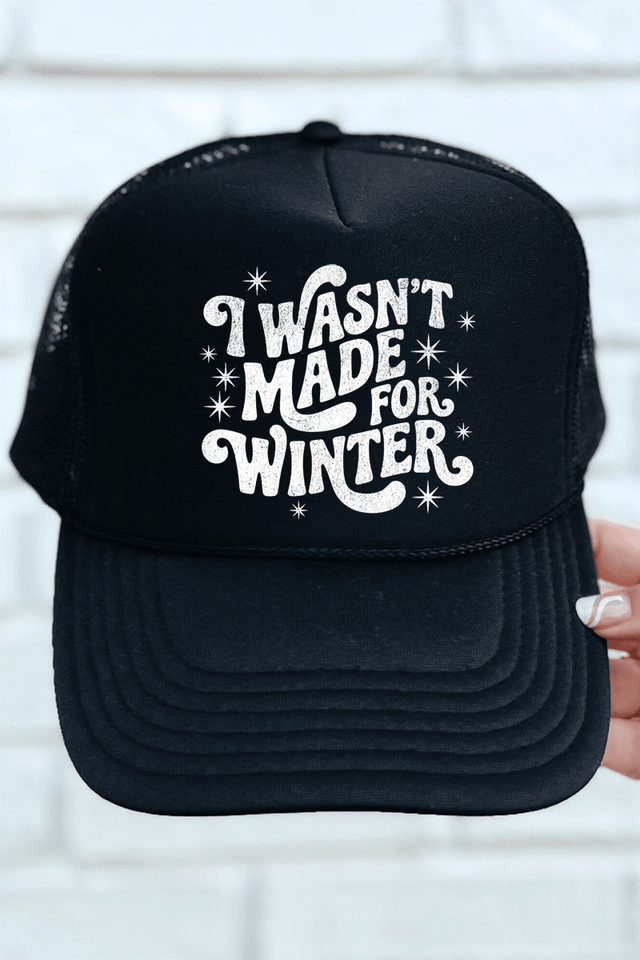 Wasn't Made For Winter Otto Black Foam Front Trucker Hat - Wholesale Accessory Market