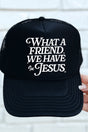What A Friend Otto Black Foam Front Trucker Hat - Wholesale Accessory Market