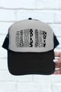 Groovy Game Day Check Otto Black with Gray Foam Front Trucker Hat - Wholesale Accessory Market
