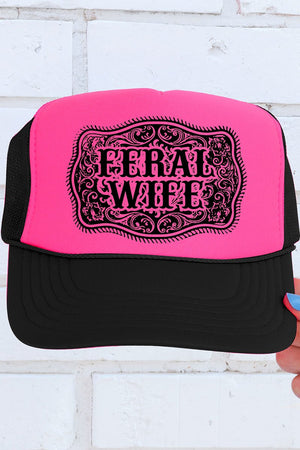 Belt Buckle Feral Wife Otto Foam Front Trucker Hat - Wholesale Accessory Market