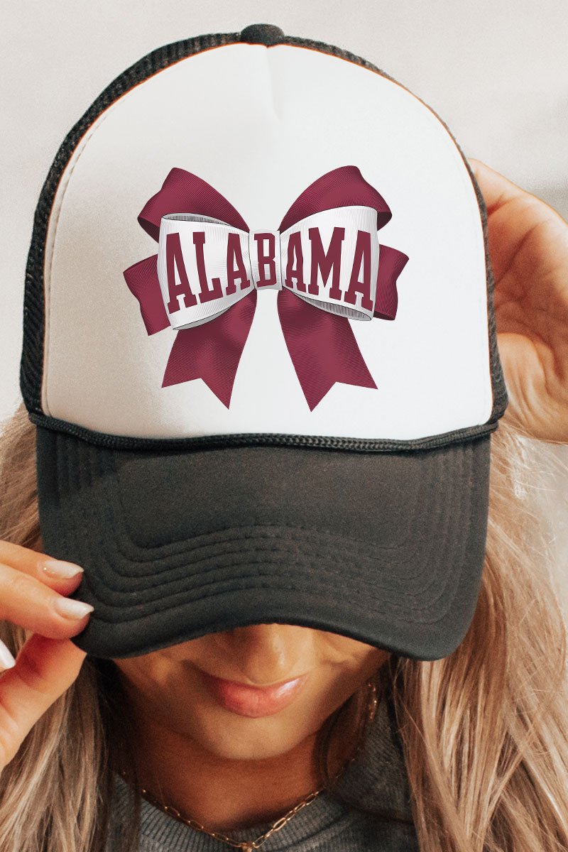 Alabama Girly Otto Black with White Foam Front Trucker Hat - Wholesale Accessory Market