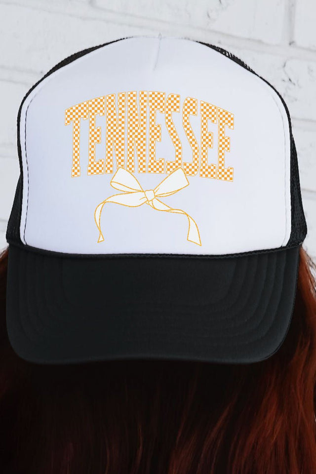 Checkered Coquette Tennessee Otto Black with White Foam Front Trucker Hat - Wholesale Accessory Market