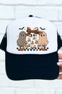 Fall Printed Trio Otto Black with White Foam Front Trucker Hat - Wholesale Accessory Market