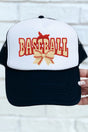 Faux Yarn Baseball Coquette Otto Black with White Foam Front Trucker Hat - Wholesale Accessory Market