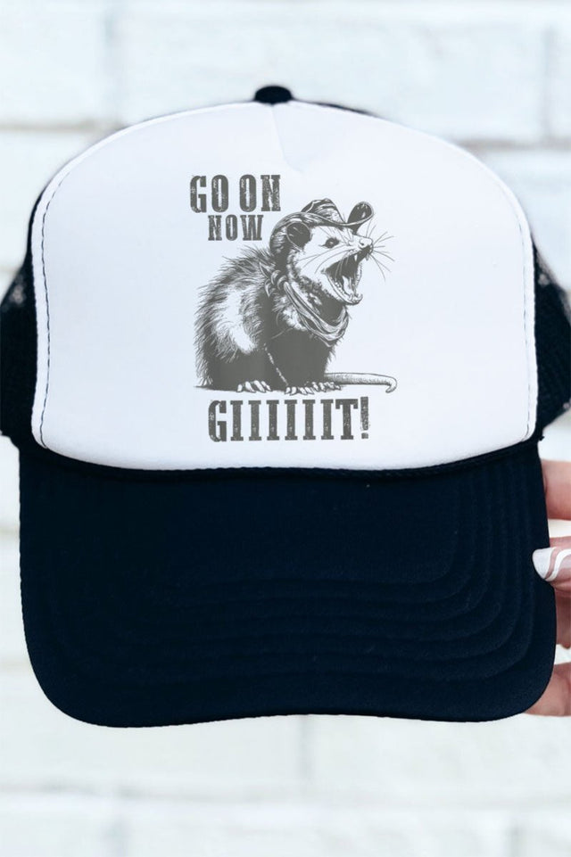 Go On Git Otto Black with White Foam Front Trucker Hat - Wholesale Accessory Market
