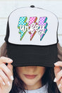 Neon Lightning Wifey Otto Black with White Foam Front Trucker Hat - Wholesale Accessory Market