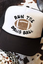 Run The Dang Ball Otto Black with White Foam Front Trucker Hat - Wholesale Accessory Market