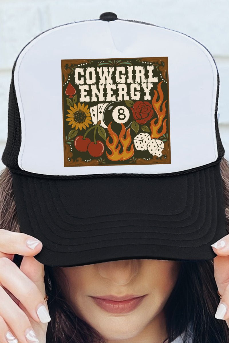 Rustic Cowgirl Energy Otto Black with White Foam Front Trucker Hat - Wholesale Accessory Market