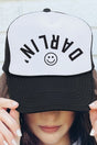 Upside Down Darlin' Otto Black with White Foam Front Trucker Hat - Wholesale Accessory Market