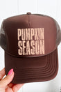 Distressed Pumpkin Season Otto Brown Foam Front Trucker Hat - Wholesale Accessory Market