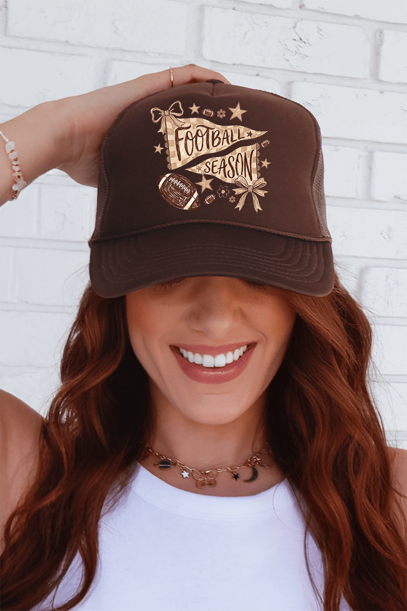 Football Season Doodle Otto Foam Front Trucker Hat - Wholesale Accessory Market