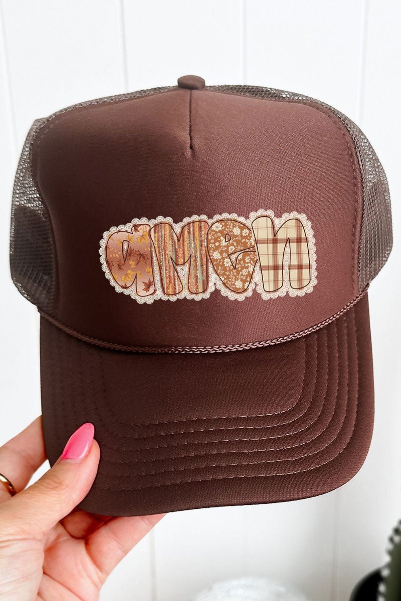 Lace Autumn Amen Otto Brown Foam Front Trucker Hat - Wholesale Accessory Market